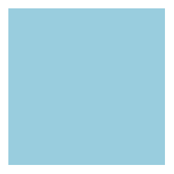 Bleu léger - Carré 10 x 10 x 1